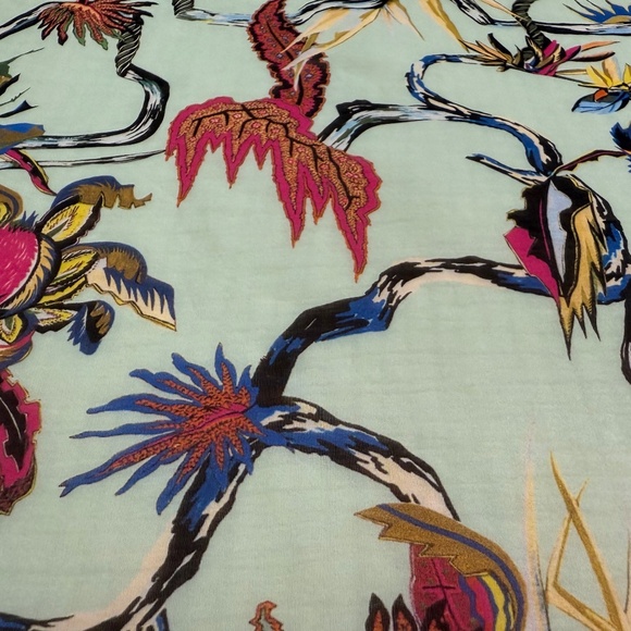 Balenciaga Rosabotanica  Silk Scarf – Made in Italy – Botanical Floral Print - Picture 7 of 9